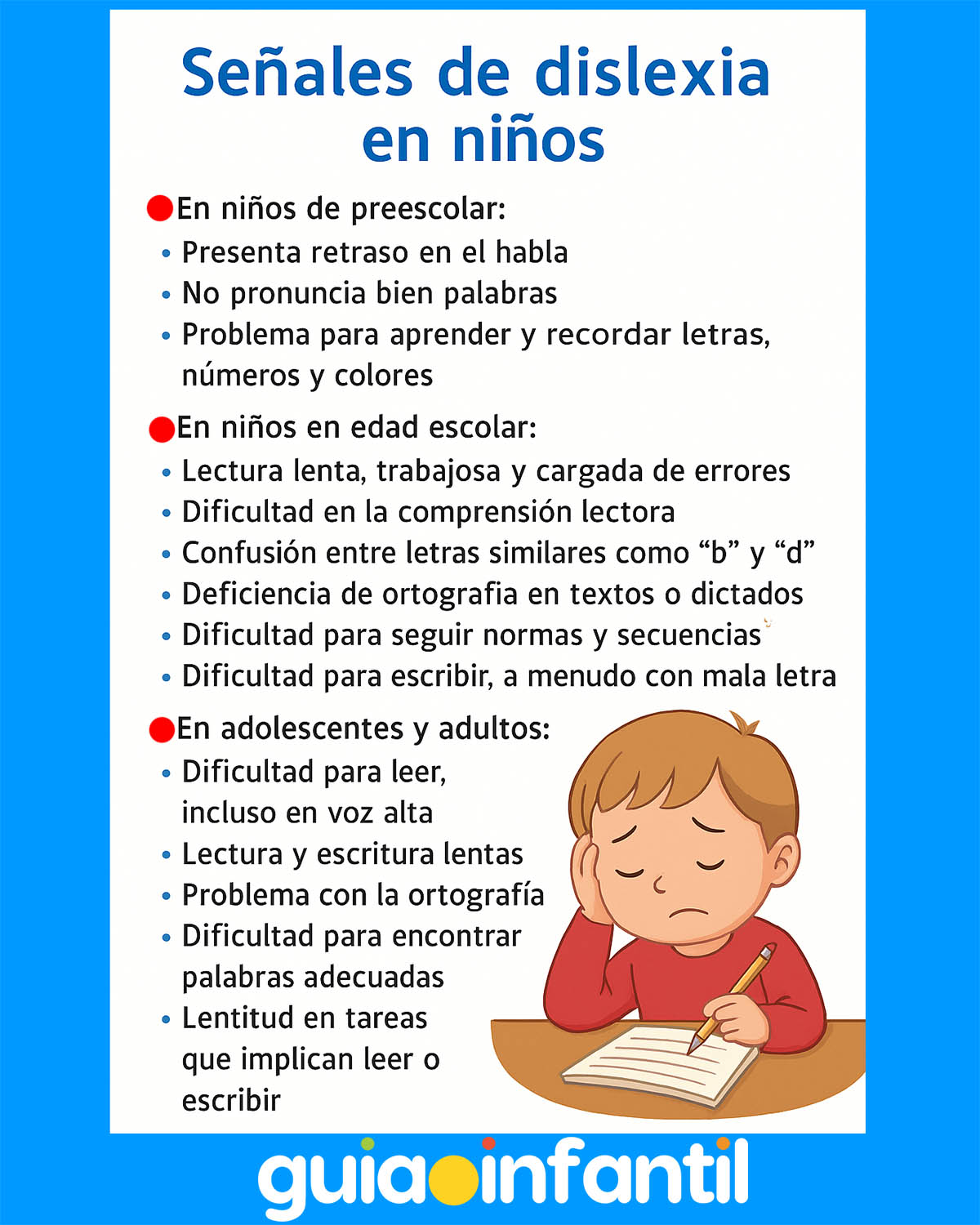 dislexia en niños