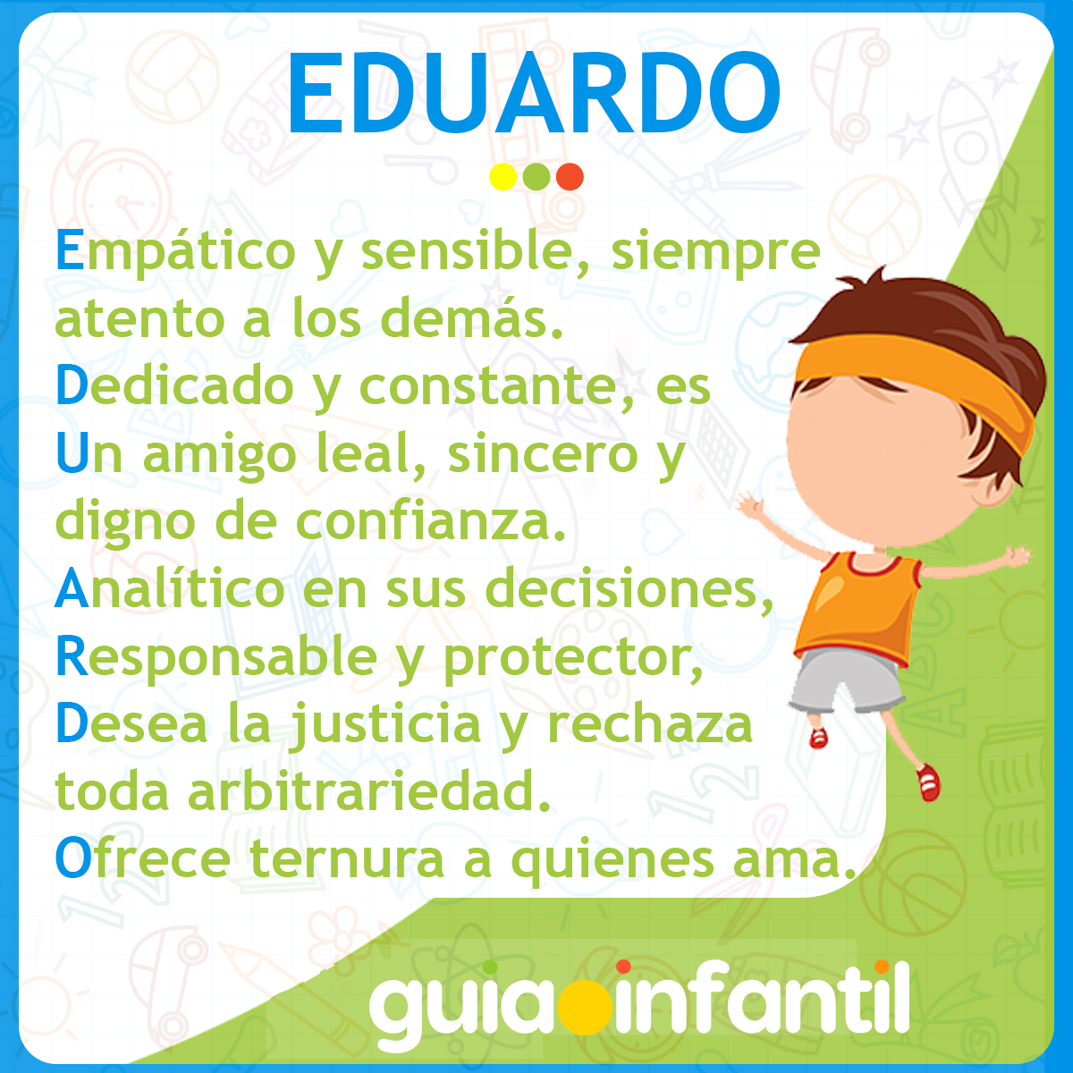 Acróstico del nombre Eduardo para niños