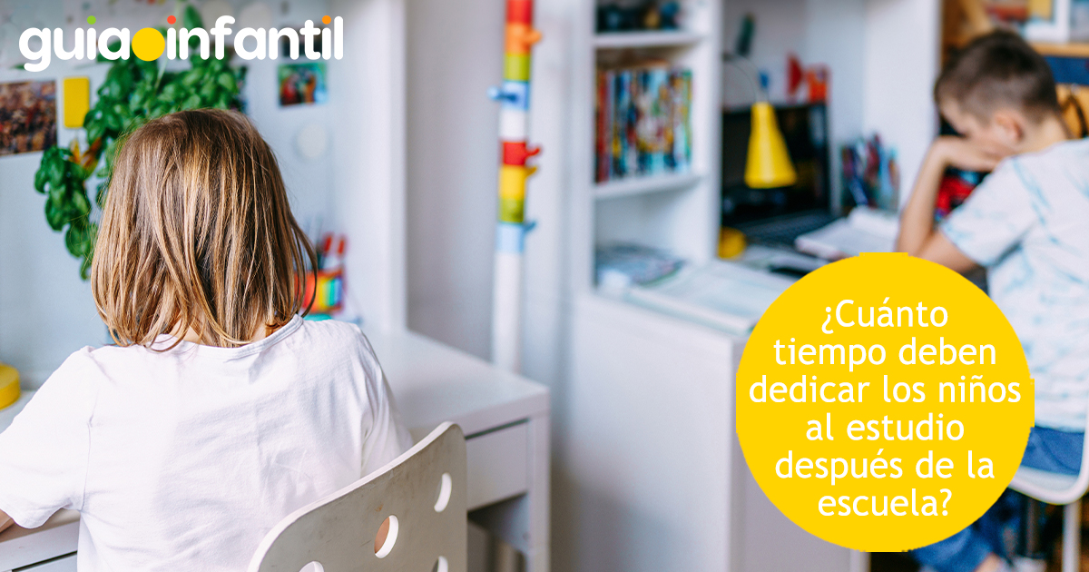Tiempo que los niños deben dedicar al estudio