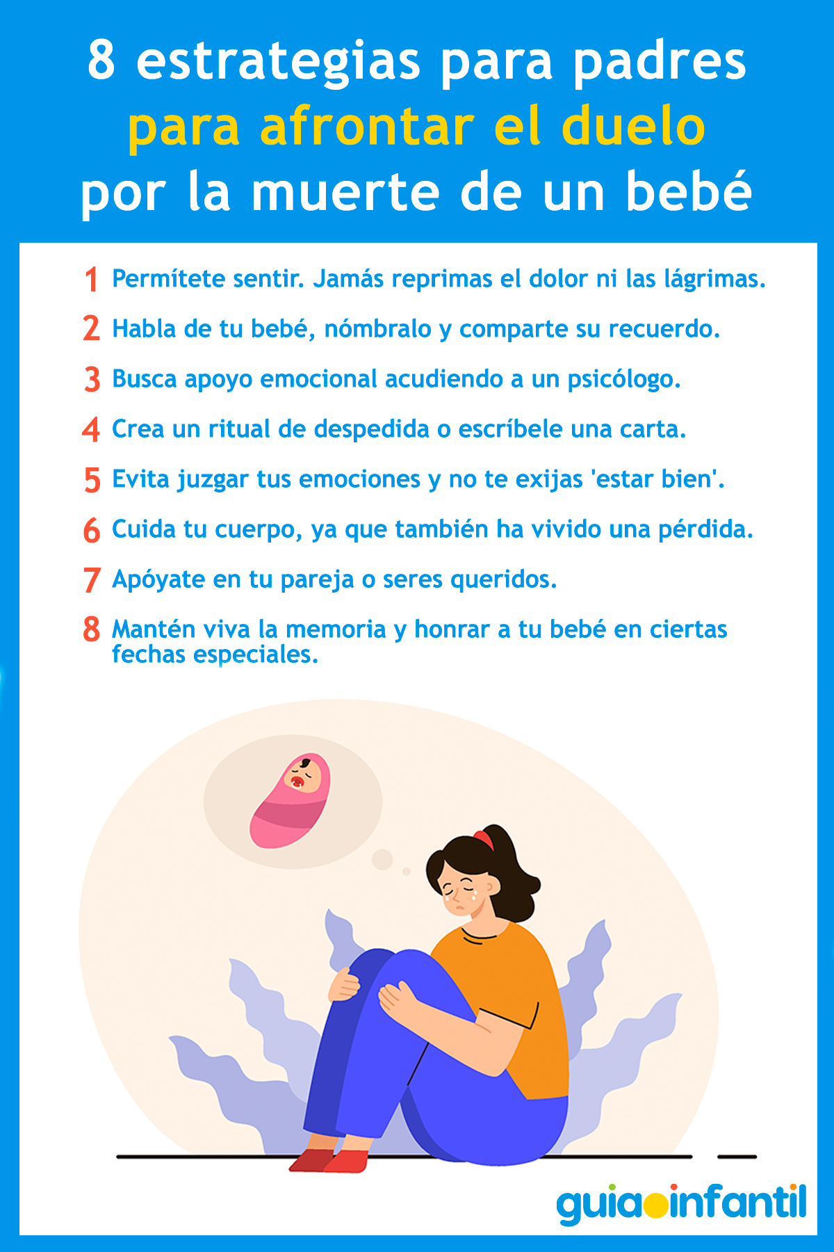 Estrategias para que los padres afronten la pérdida de un bebé