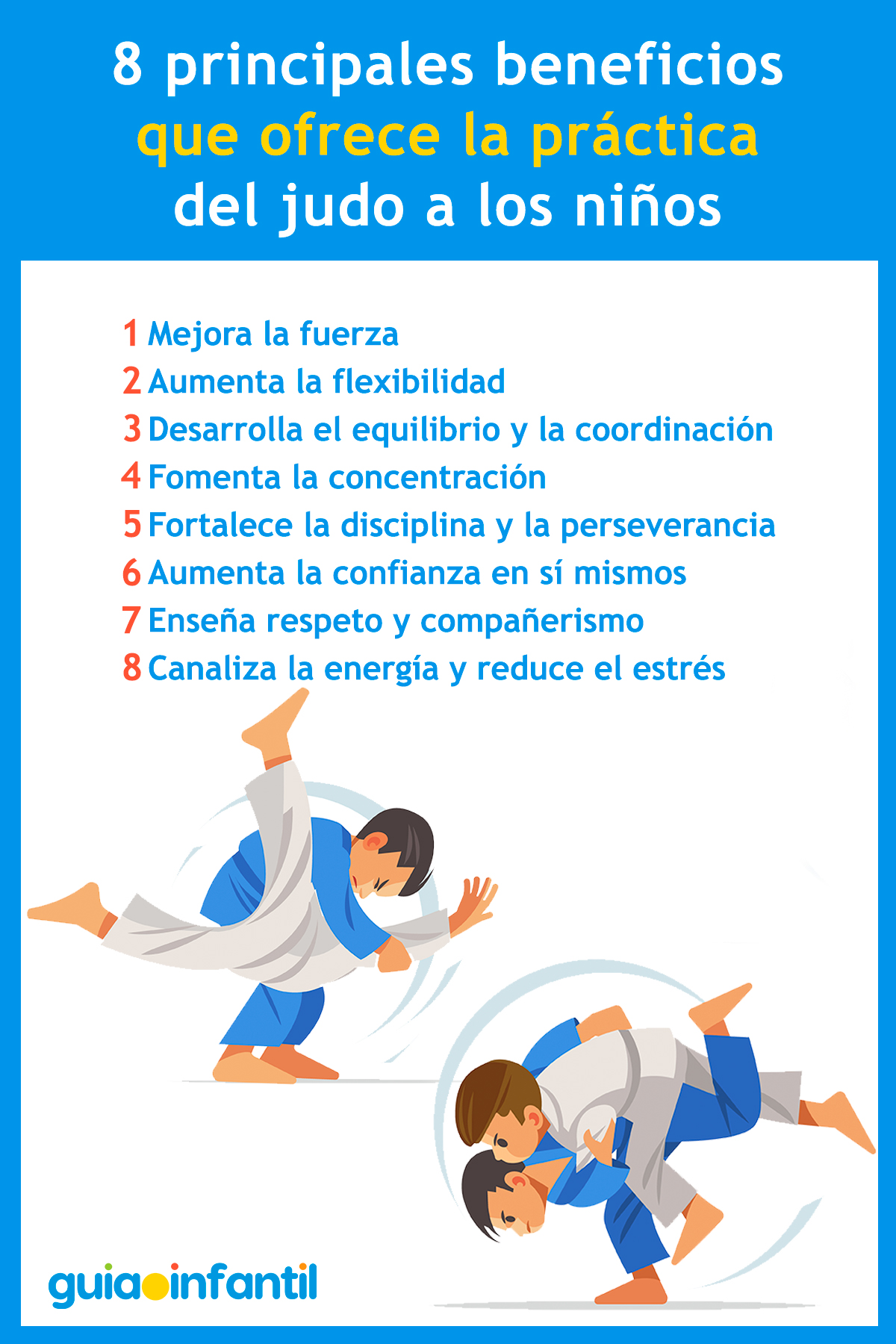Principales beneficios del judo para niños