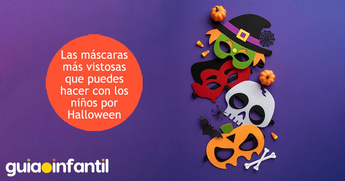 Máscaras vistosas de Halloween para niños