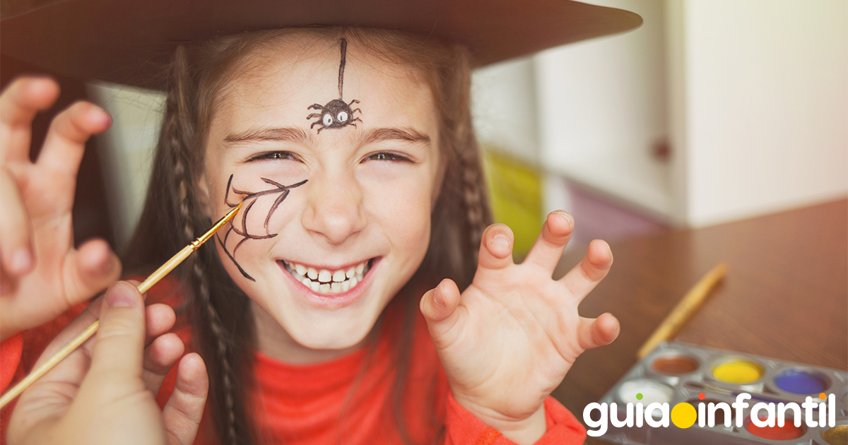 Divertido maquillaje para niñas de bruja