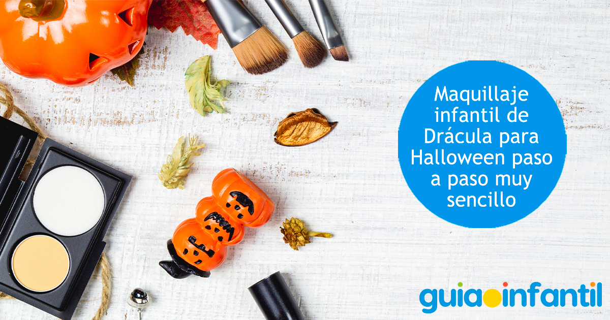 Maquillaje de Drácula por Halloween para niños