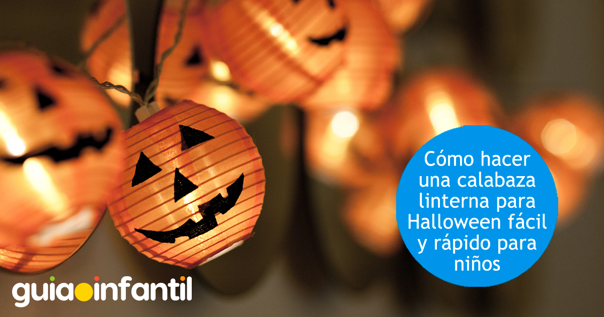 Calabaza linterna de Halloween para niños