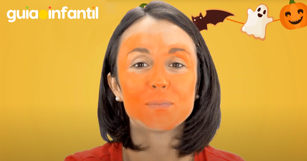 Maquillaje de calabaza para niños