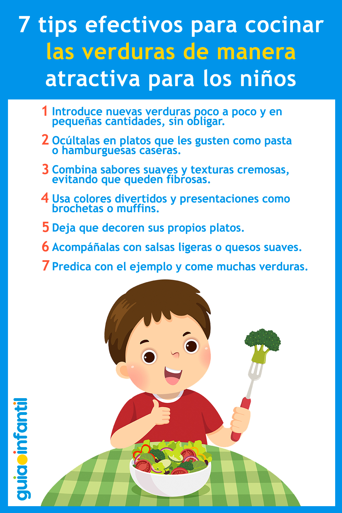 Tips para que los niños coman verduras