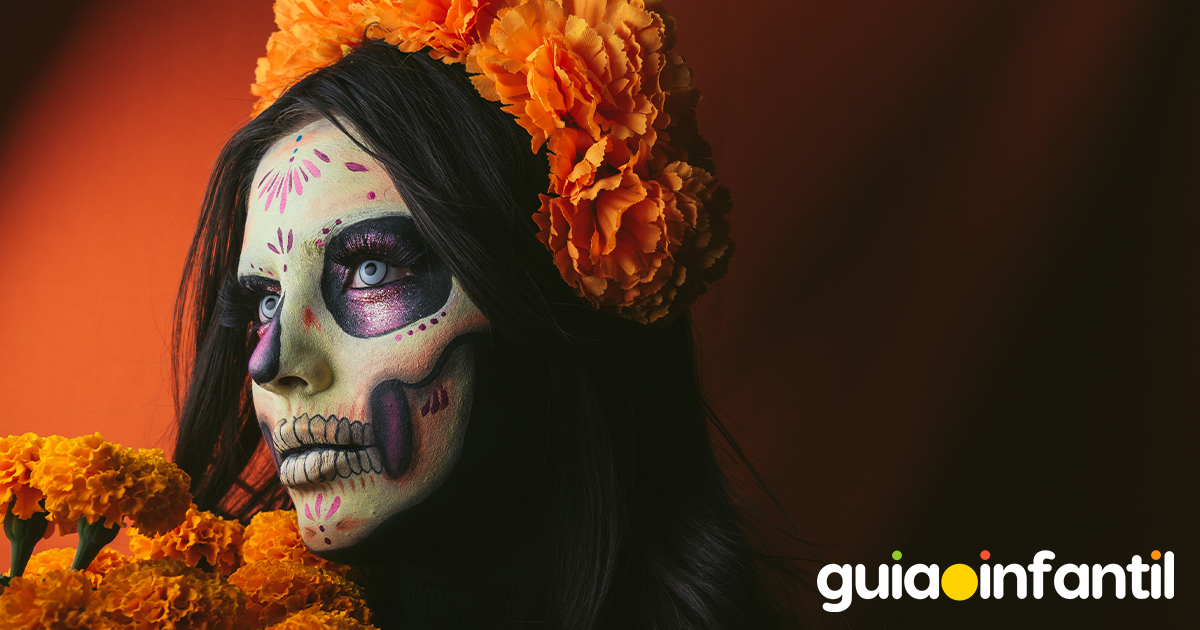 Maquillaje de Catrina para los niños