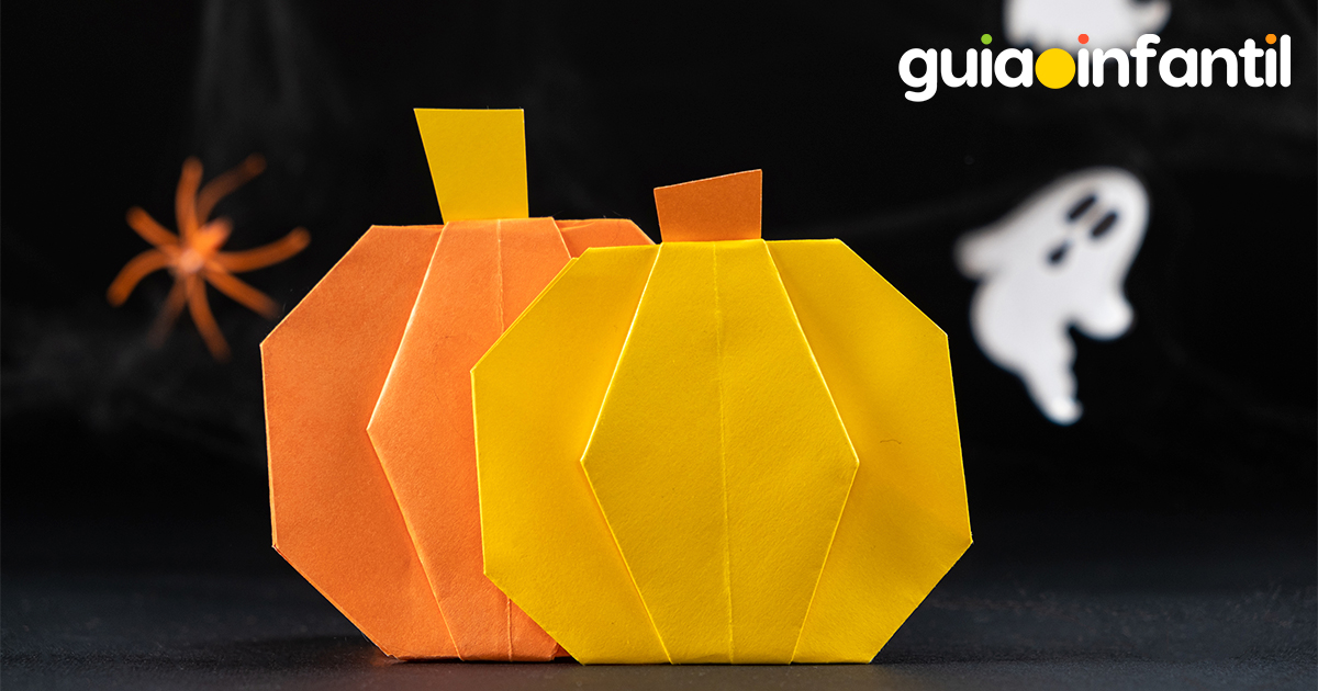Calabaza de origami para niños