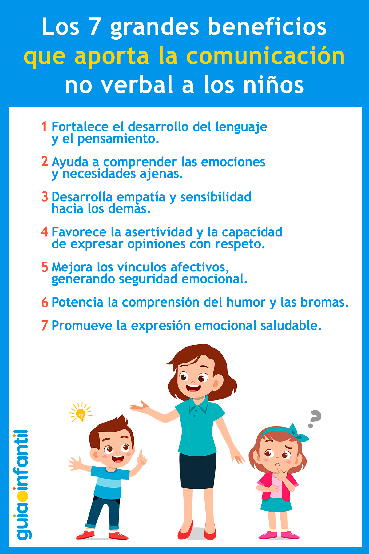 Beneficios de la comunicación no verbal para niños