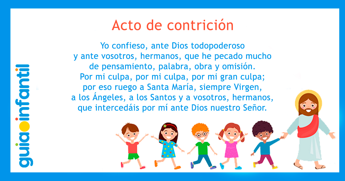 Acto de contrición para niños