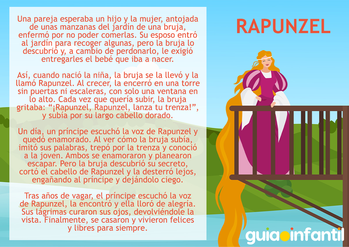 Imprimir Cuento corto de Rapunzel para imprimir