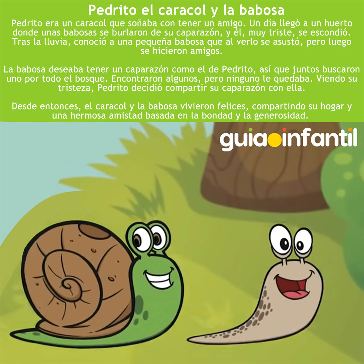 Imprimir Cuento de Pedrito el caracol y la babosa versión corta