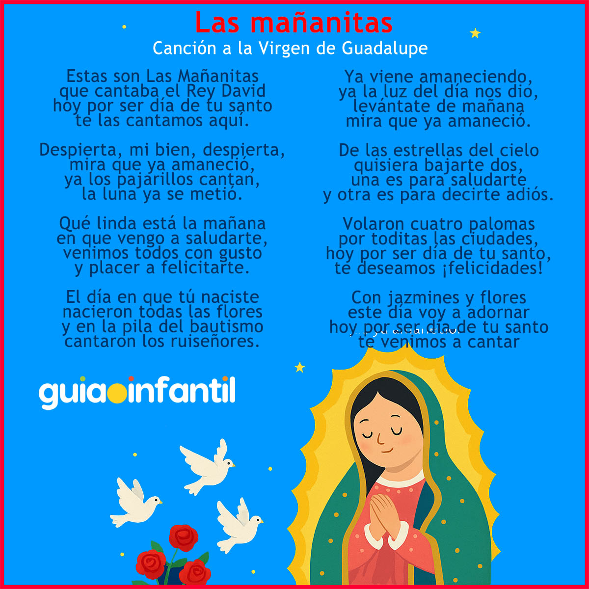Letra de Las Mañanitas