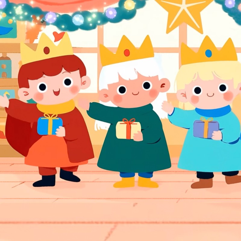 Los tres Reyes Magos - Villancico navideño en vídeo para niños