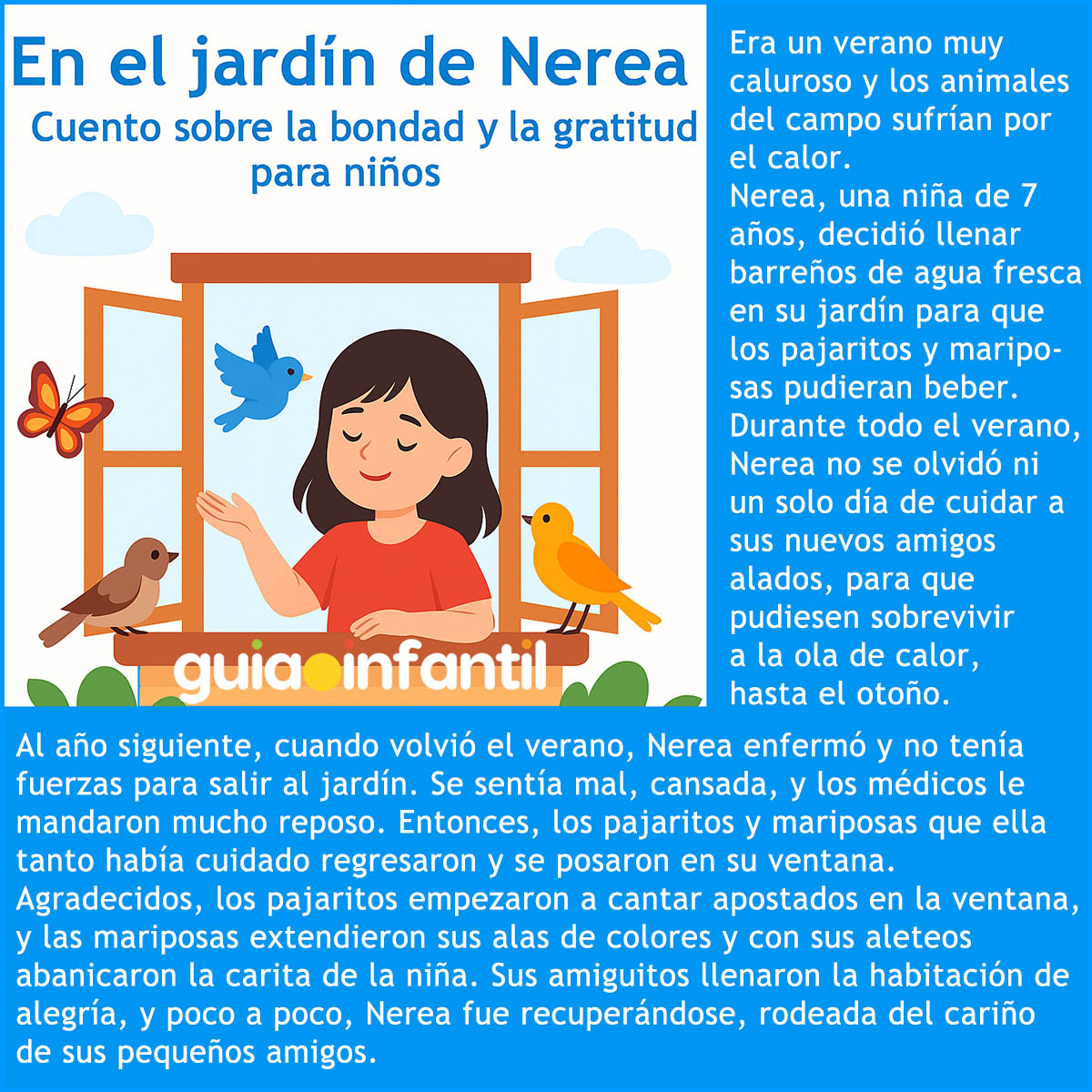 cuento corto de En el jardín de Nerea