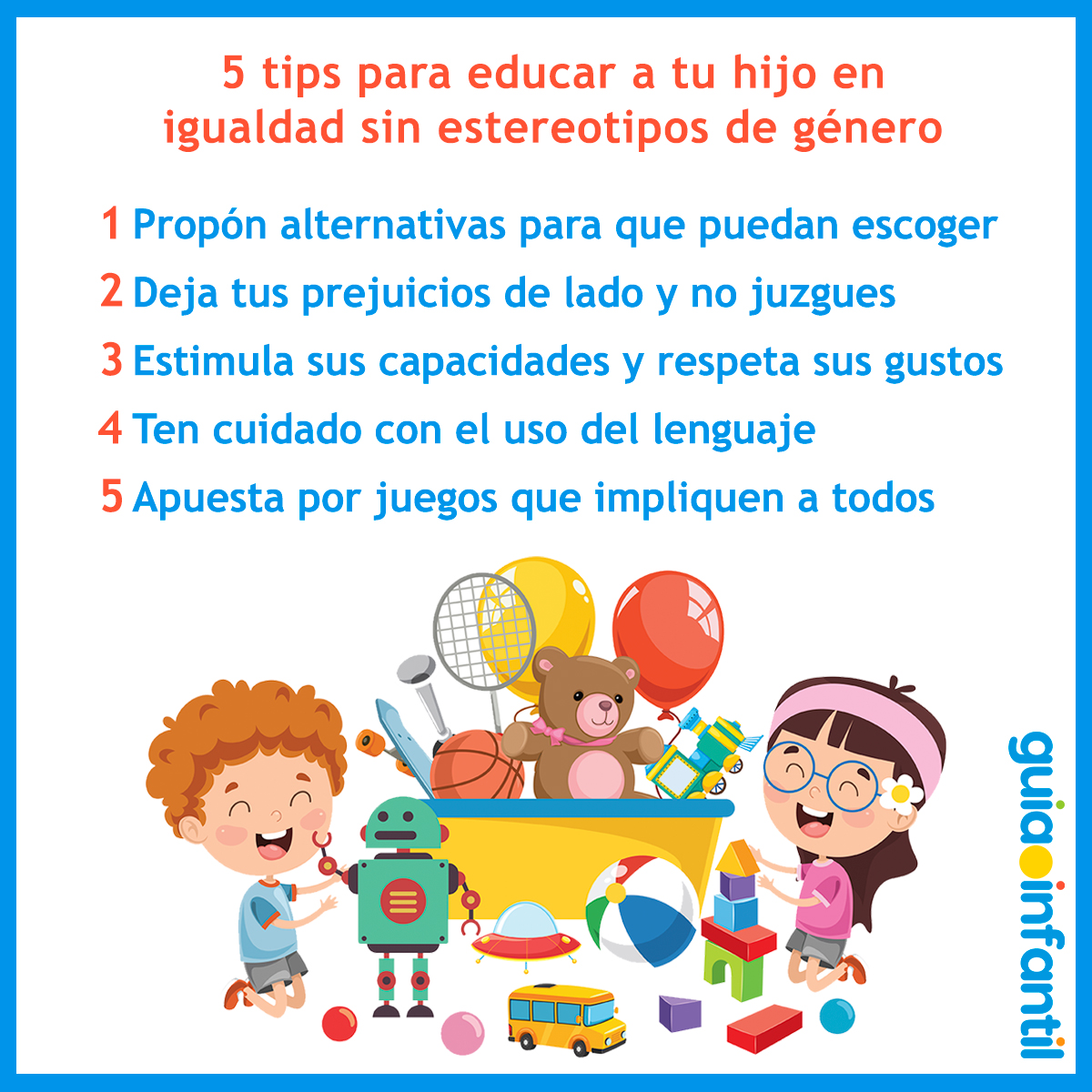 Tips para educar en igualdad de género