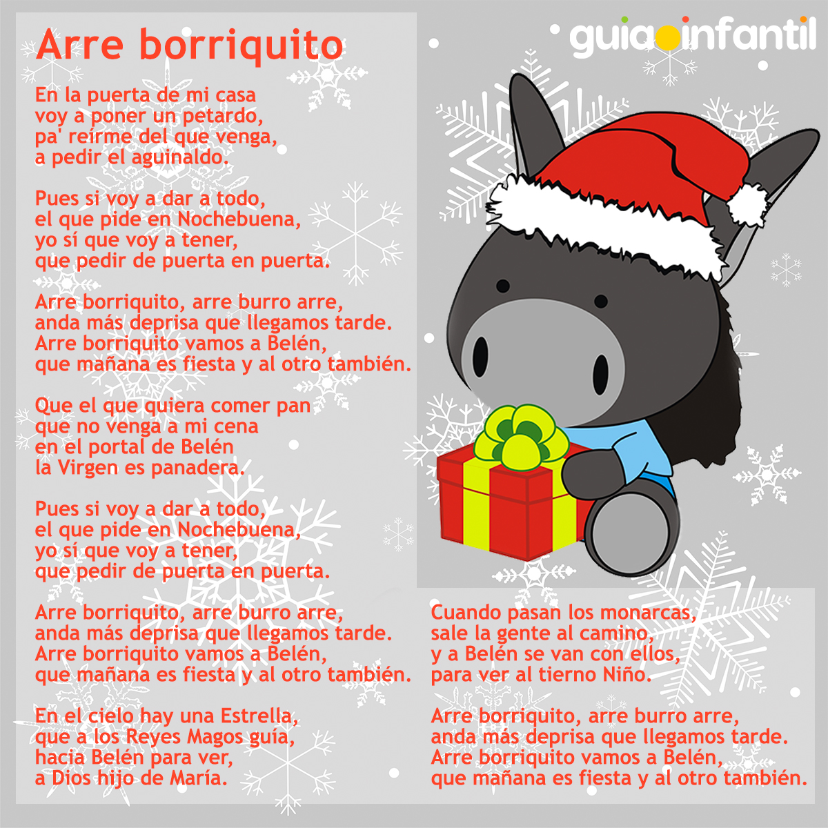Villancico, Arre borriquito para niños