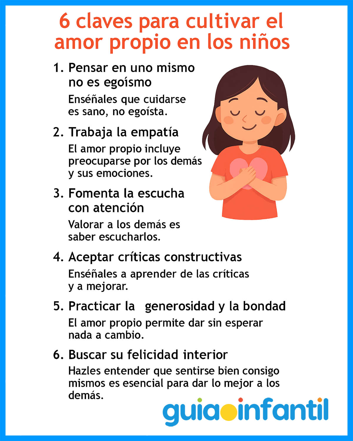 Cómo enseñar el amor propio a nuestros hijos Trabajar el amor propio en los niños