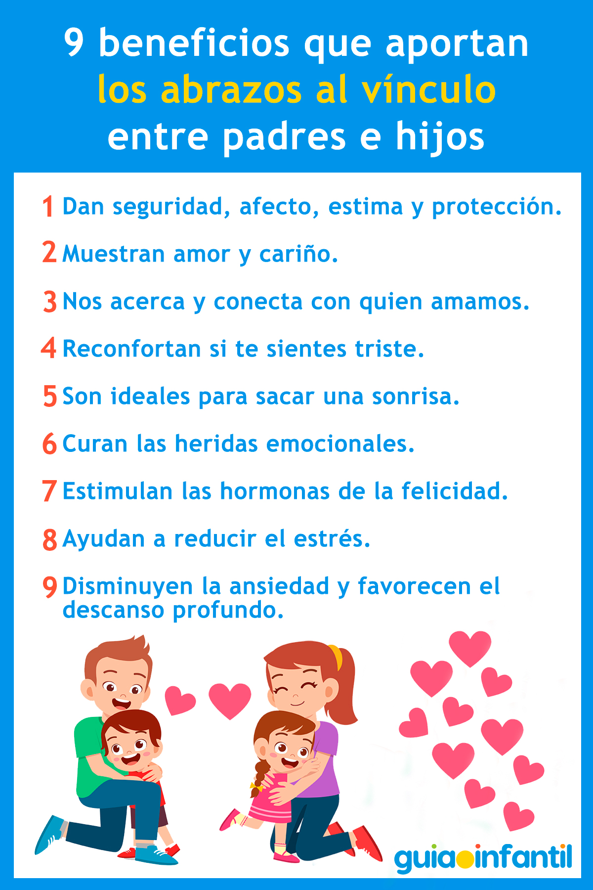 Por qué hay que abrazar a los hijos