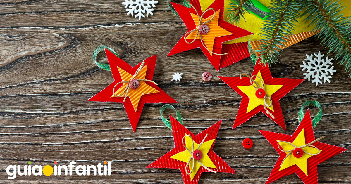 Estrellas de papel craft para niños