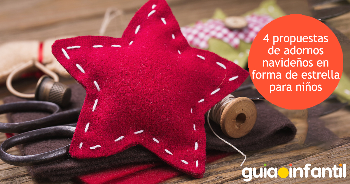 Adornos navideños en forma de estrella
