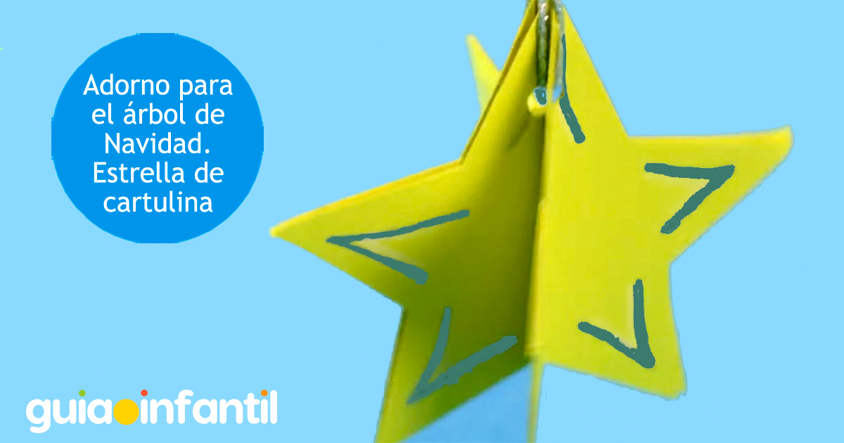 como hacer una estrella navideña de cartulina
