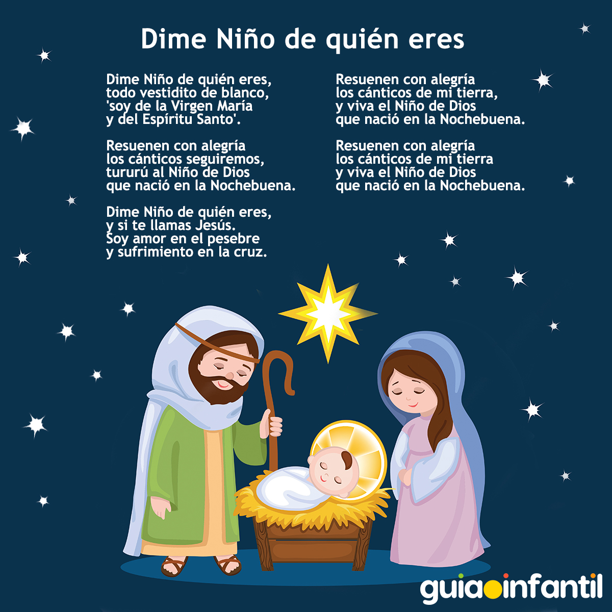 Villancico para los niños en Navidad