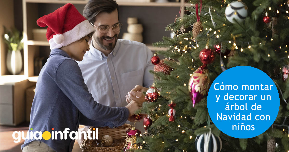 arbol de navidad con niños