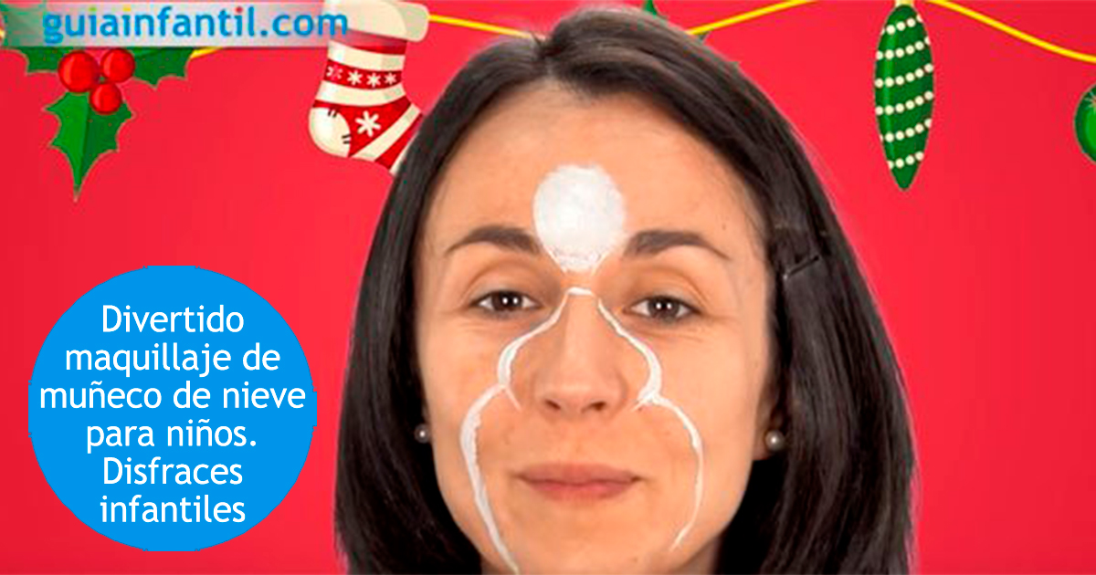 Maquillaje de muñeco de nieve para los niños