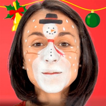 Divertido maquillaje de muñeco de nieve para niños - Disfraces infantiles