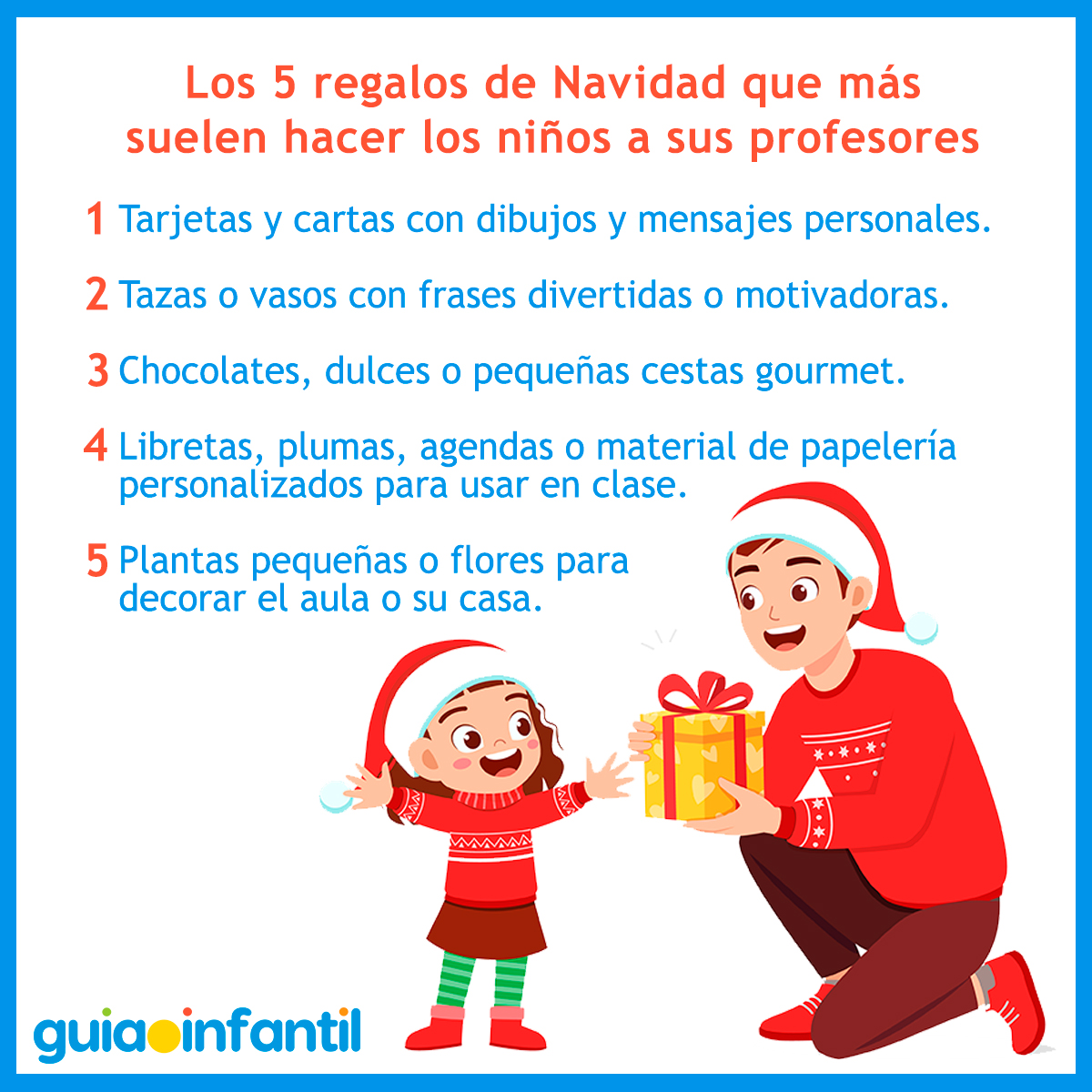 Regalos comunes de los niños a sus maestros