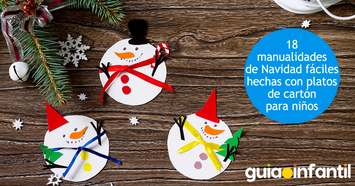 Manualidades de Navidad con platos de cartón