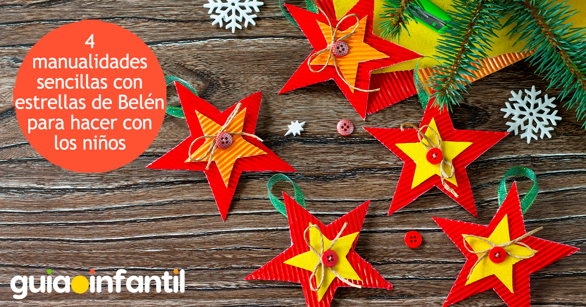 Manualidades de estrellas de Belén para niños