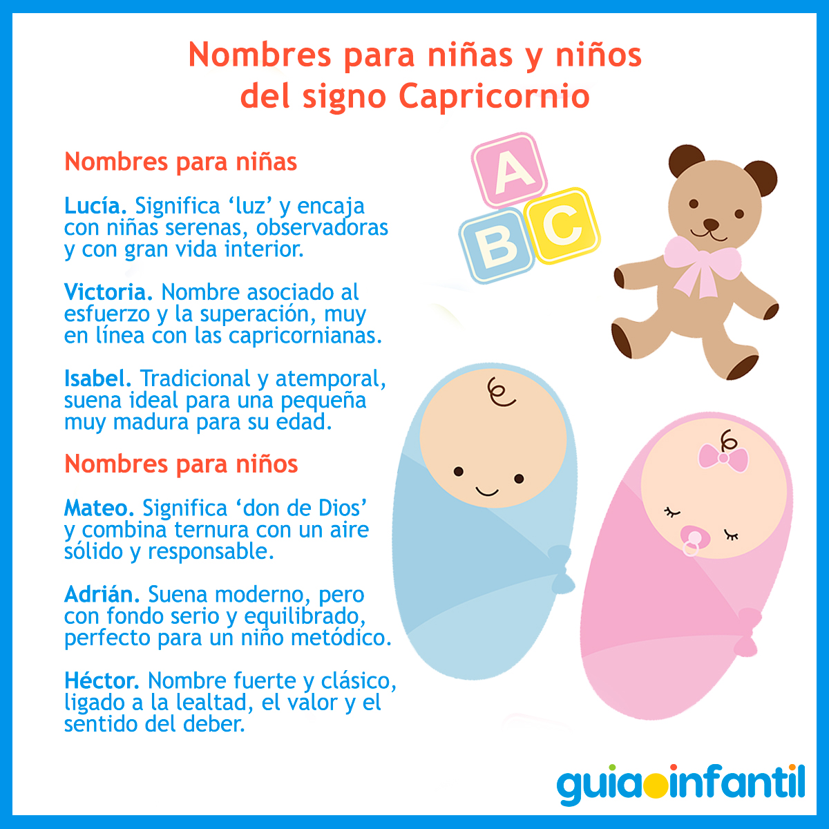 Nombres para niños y niñas Capricornio