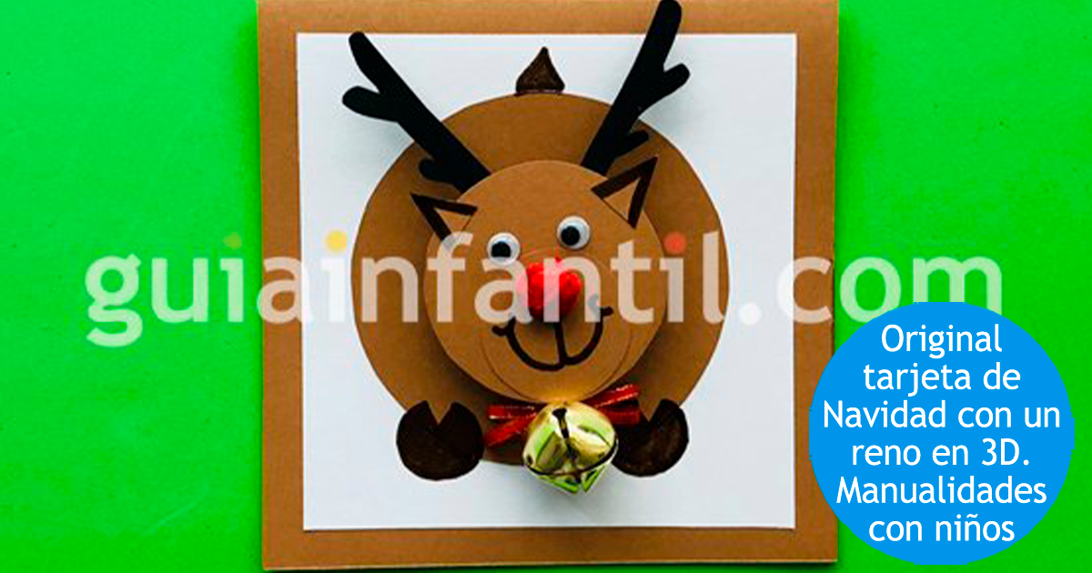 La tarjeta de Navidad más original: un reno en 3D