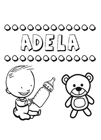 nombre Adela para colorear