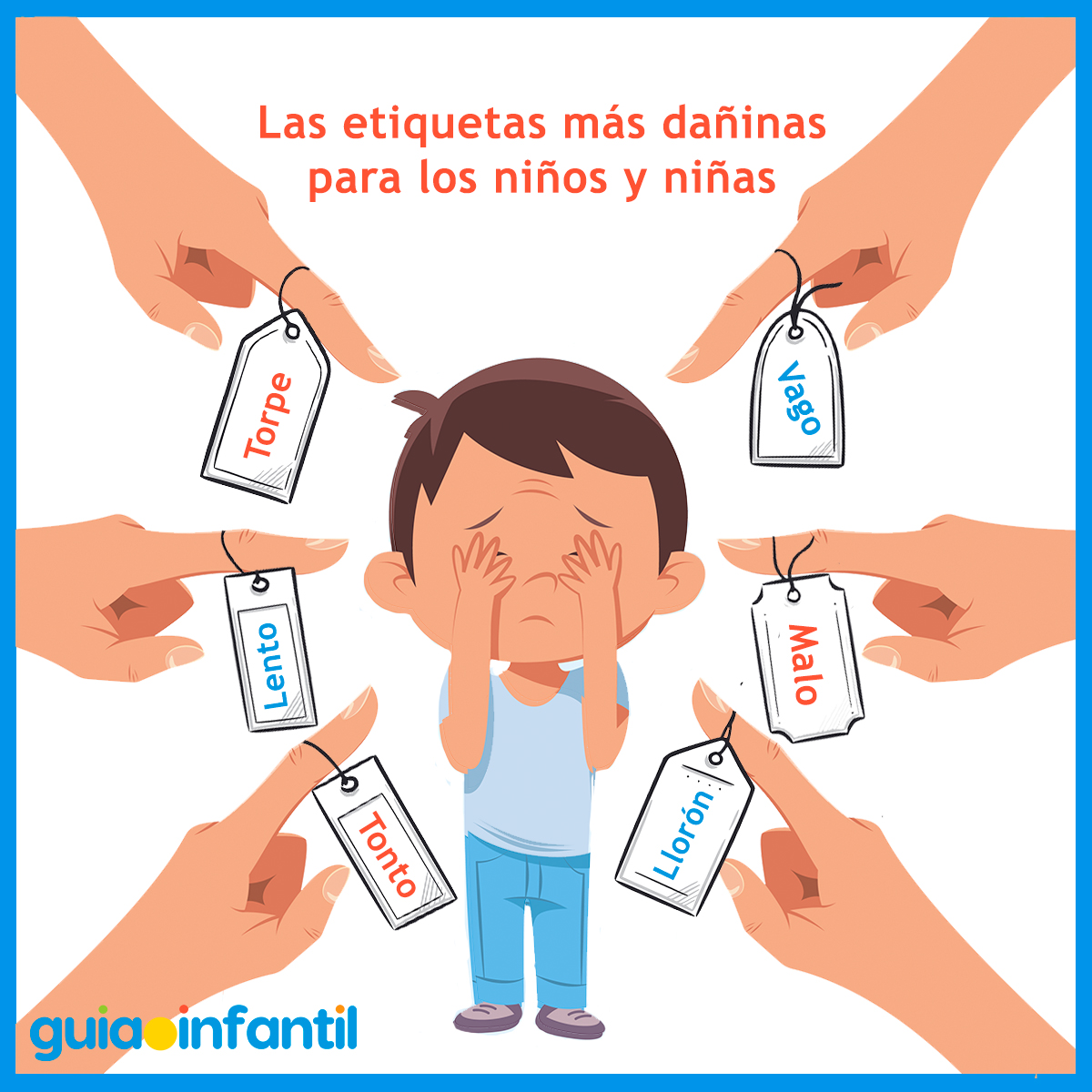 Etiquetas negativas para niños