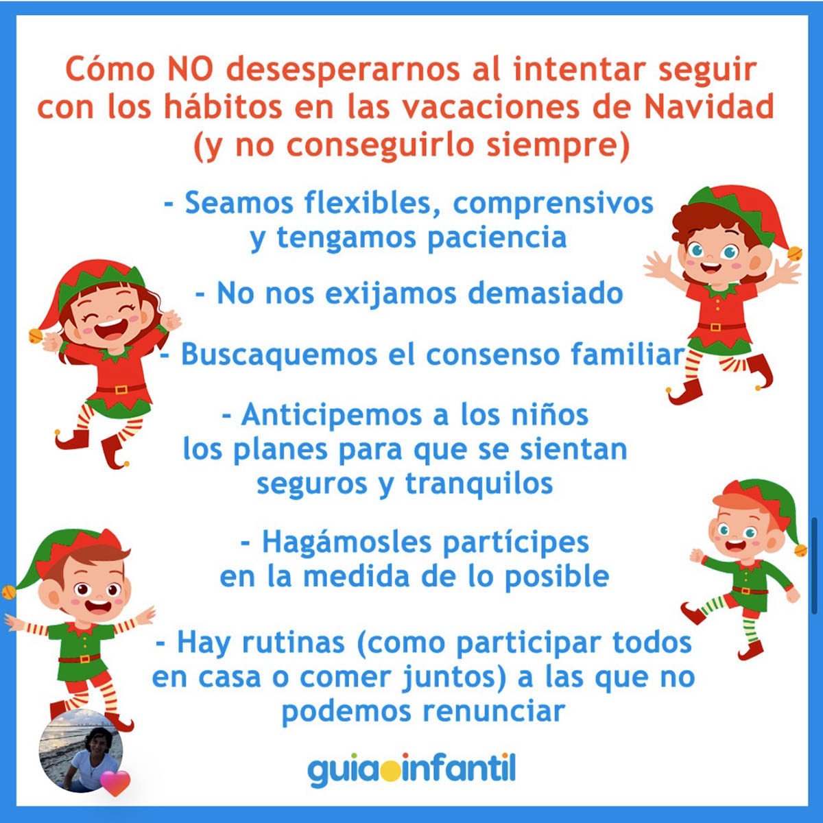 rutinas en las vacaciones de navidad con niños