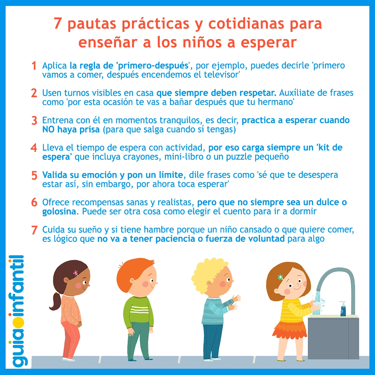 Tips para enseñar a los niños a esperar
