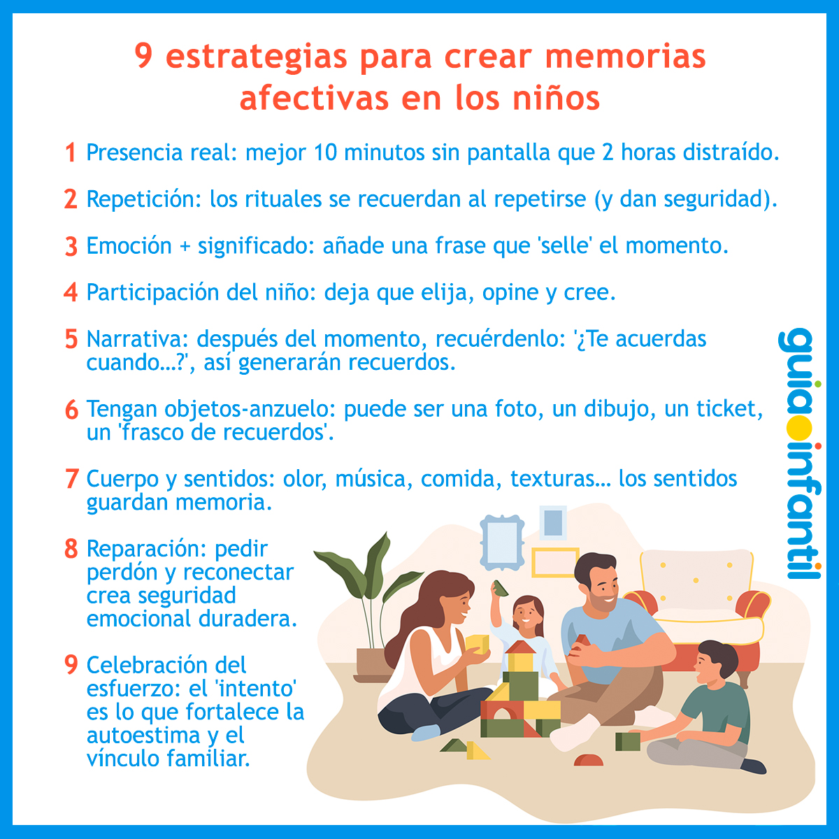 Estrategias para crear memorias afectivas en niños