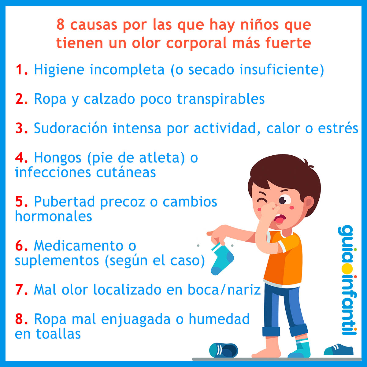 Causas del mal olor en los niños