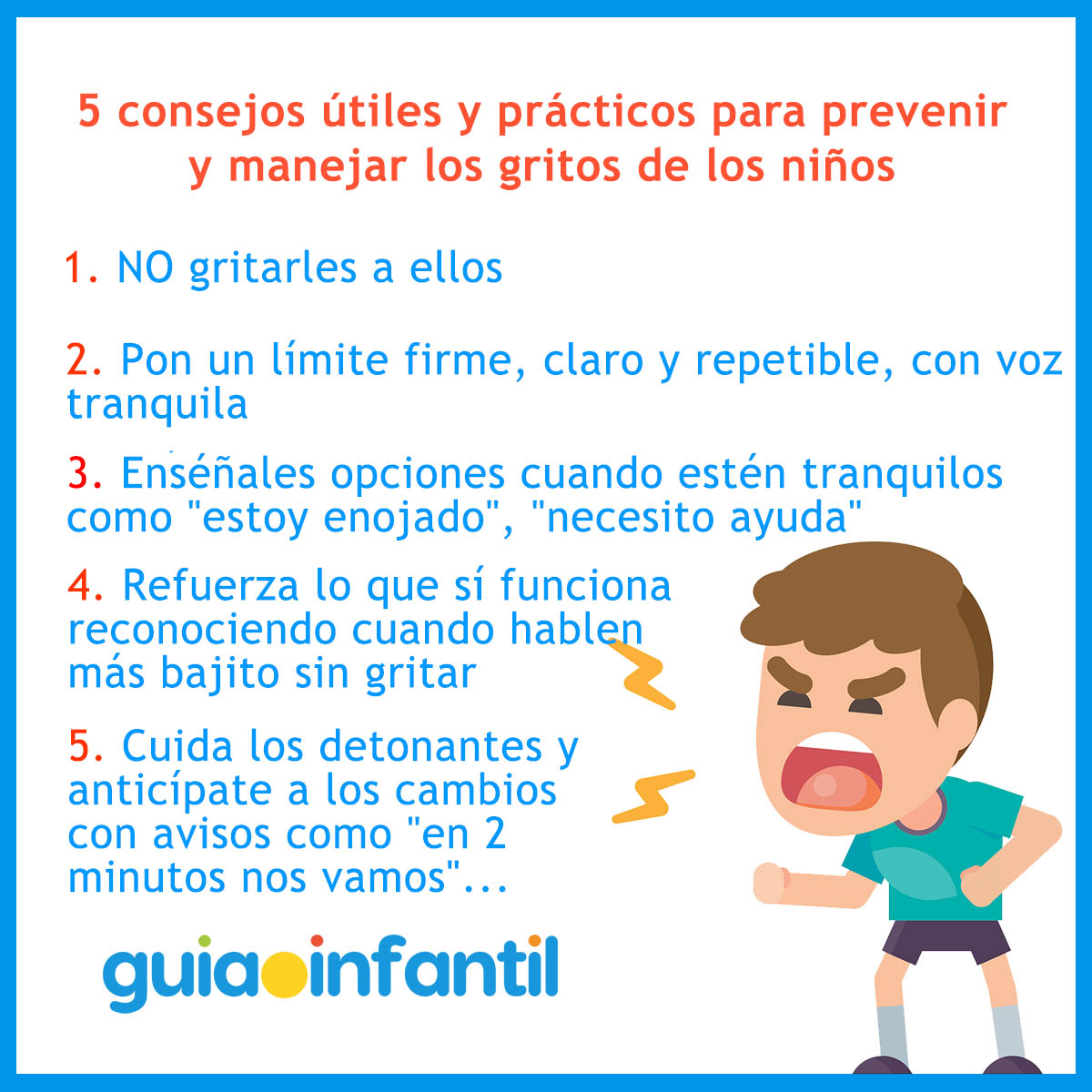 Cómo prevenir gritos en los niños