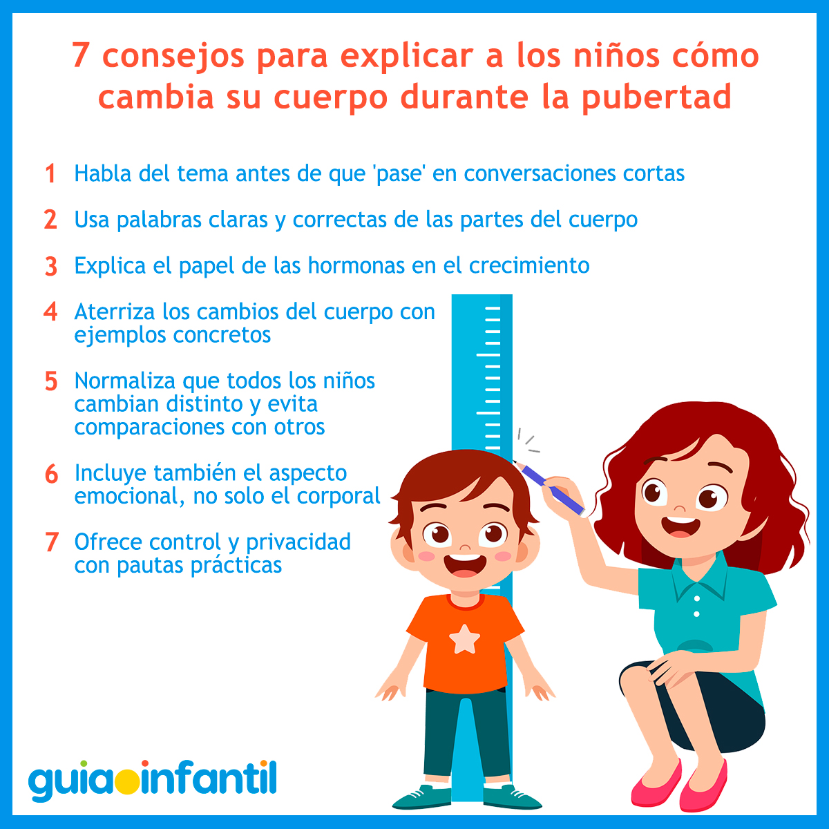 Cómo explicar los cambios de la pubertad a los niños
