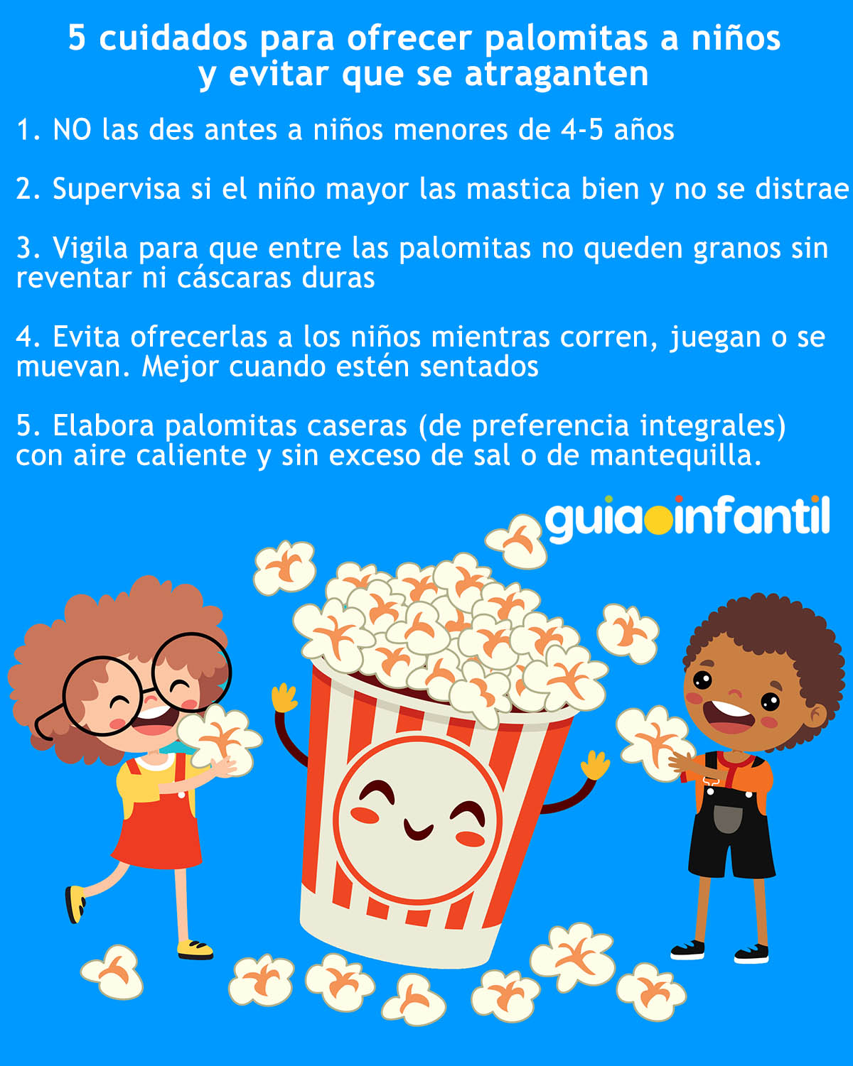 palomitas para niños de forma segura