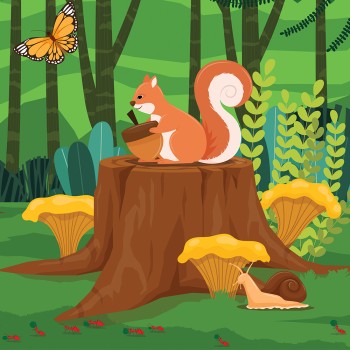 La ardilla Camila. Cuento para niños desordenados y poco cuidadosos