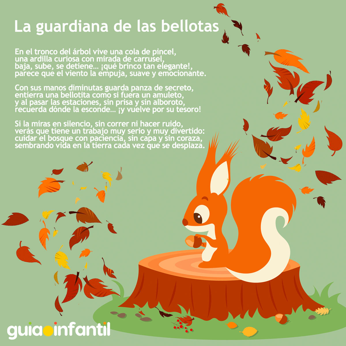 Poema para niños sobre las ardillas