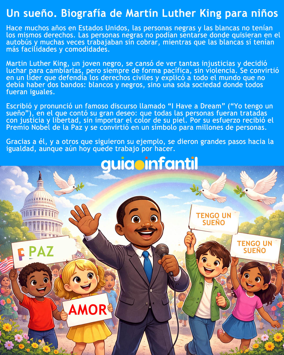 biografia de martin luther king para niños