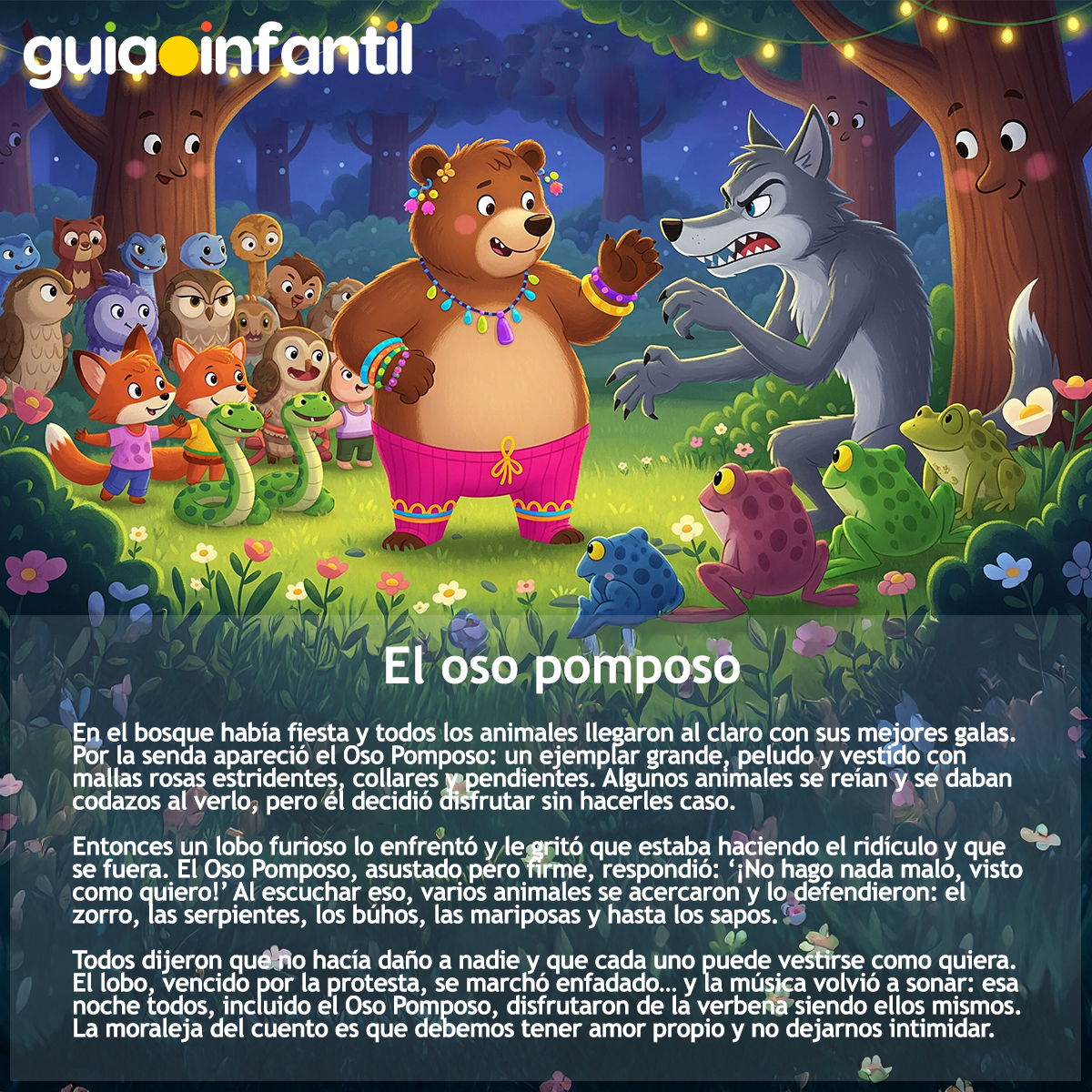 Cuento corto del Oso Pomposo