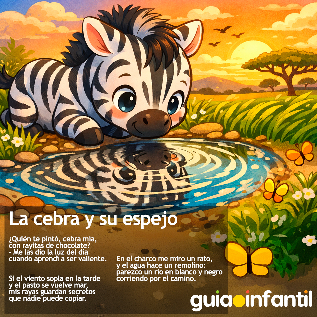 Poema sobre la cebra para niños